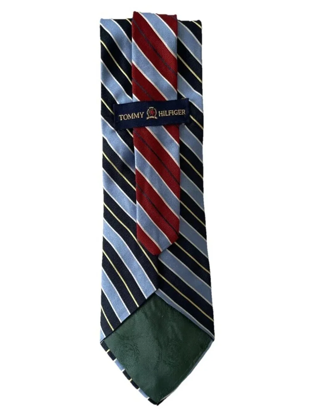 SALE! 70% OffTOMMY HILFIGER TIES Maroon /Blue Stripe Light Blue Stripe 100% Silk